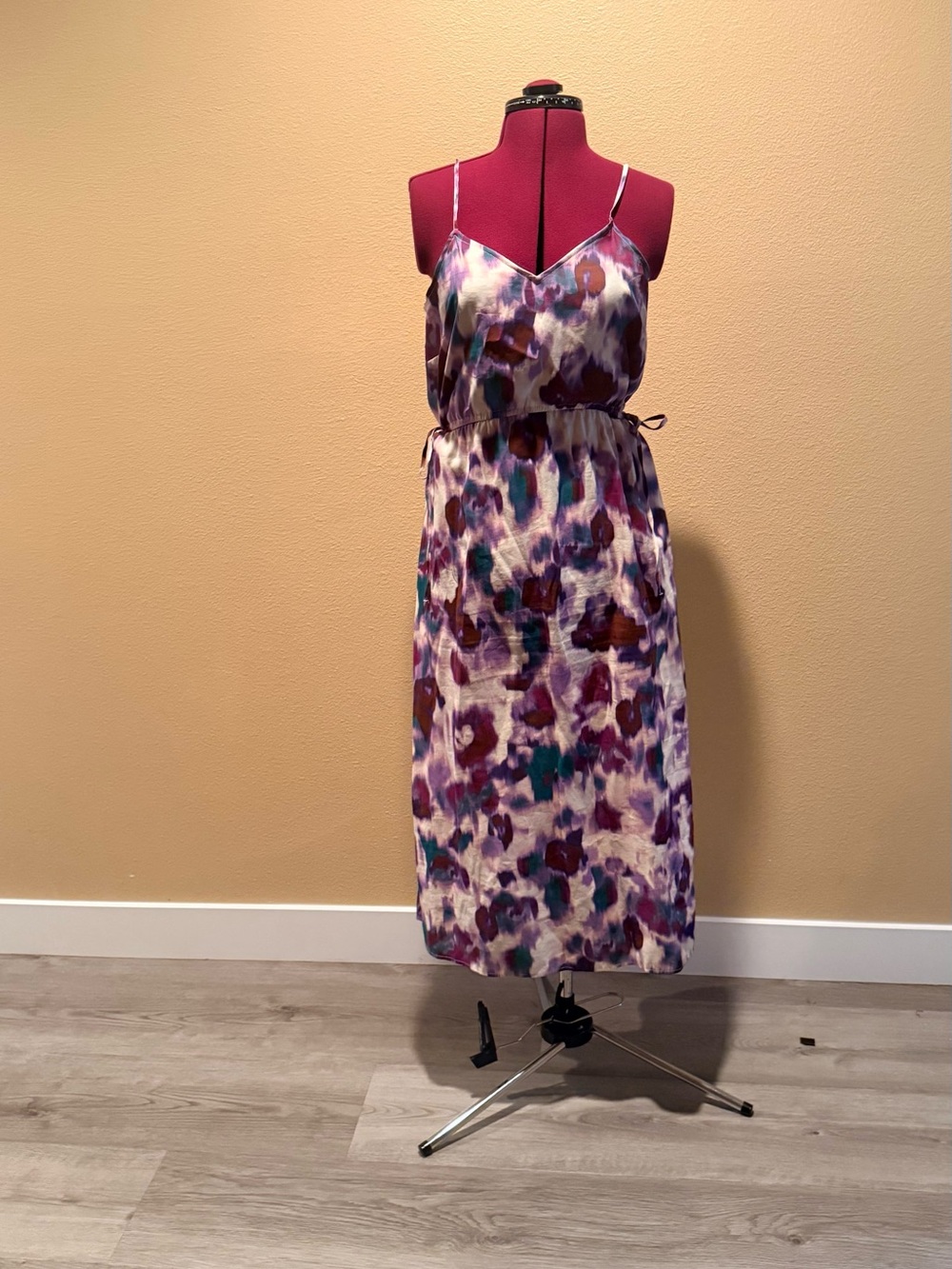 Universal Thread Purple Multi Spaghetti-Strap Midi Dress